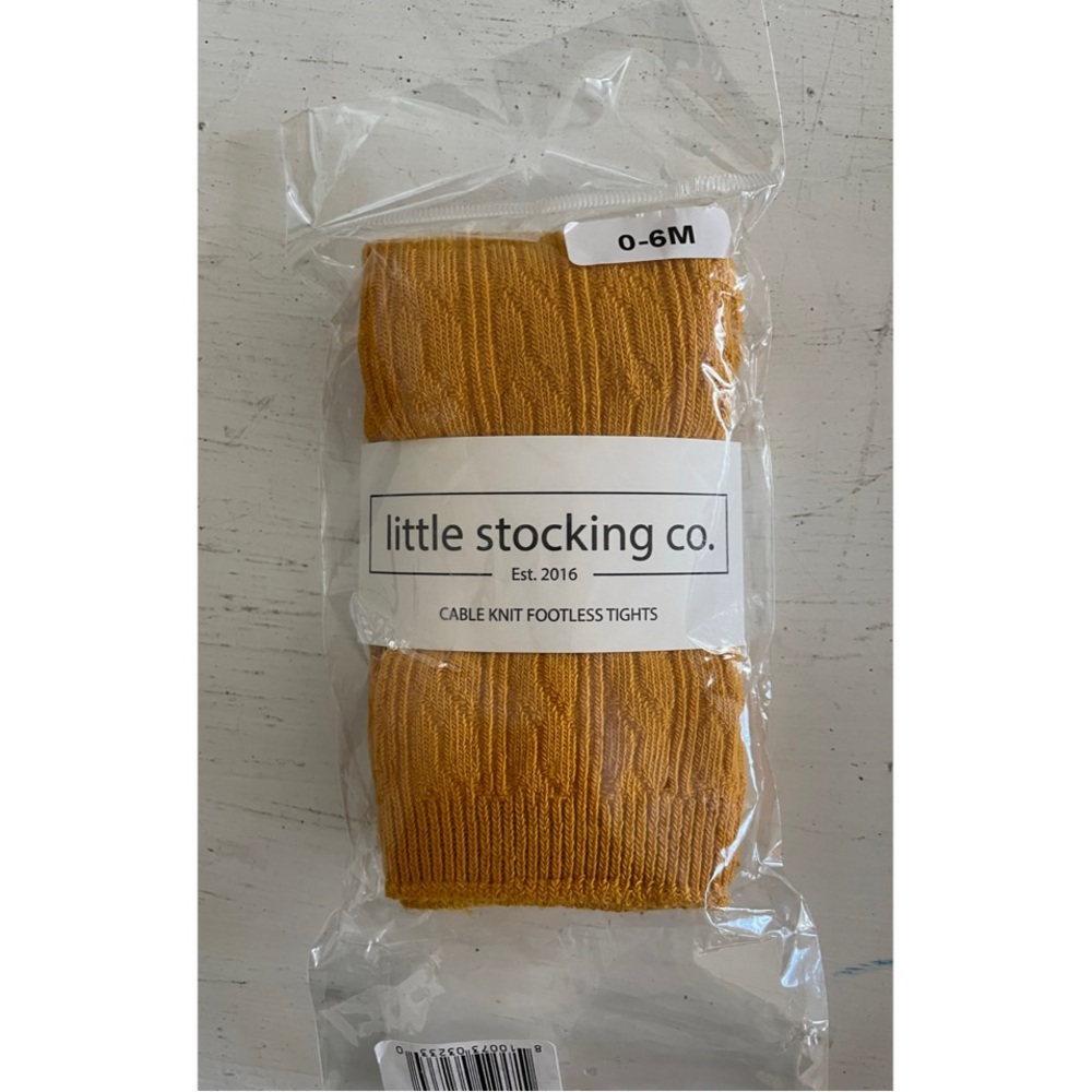 NWT Little Stocking Co. Marigold Cable Knit Footless Tights